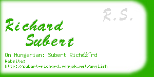 richard subert business card